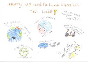 Climate Emergency Poster, young person 1